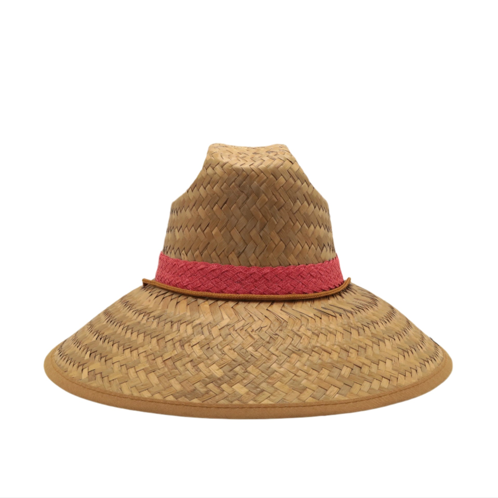 STRAW HAT - BRAIDED RED RIBBON