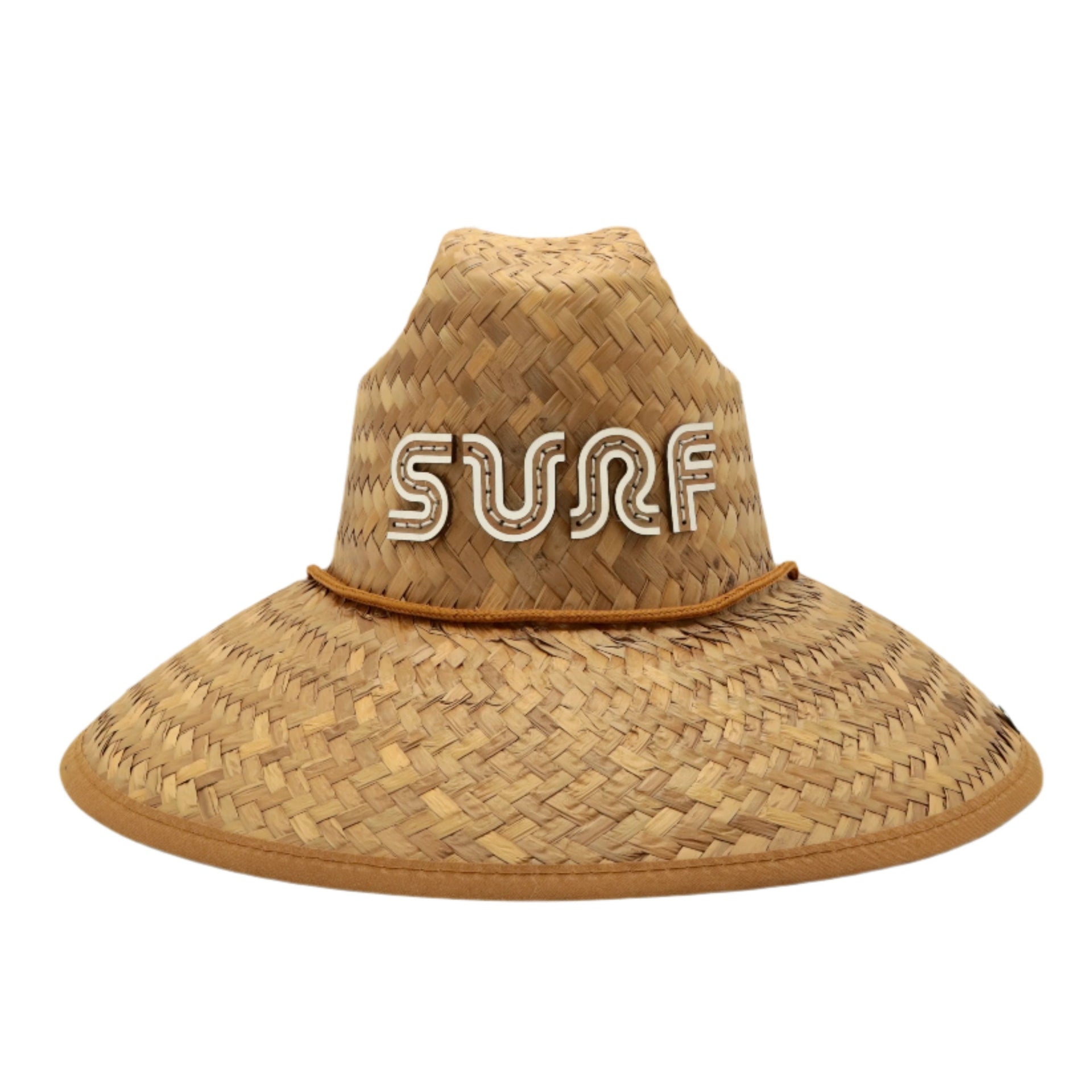 STRAW HAT - SURF - WHITE RETRO LETTERS