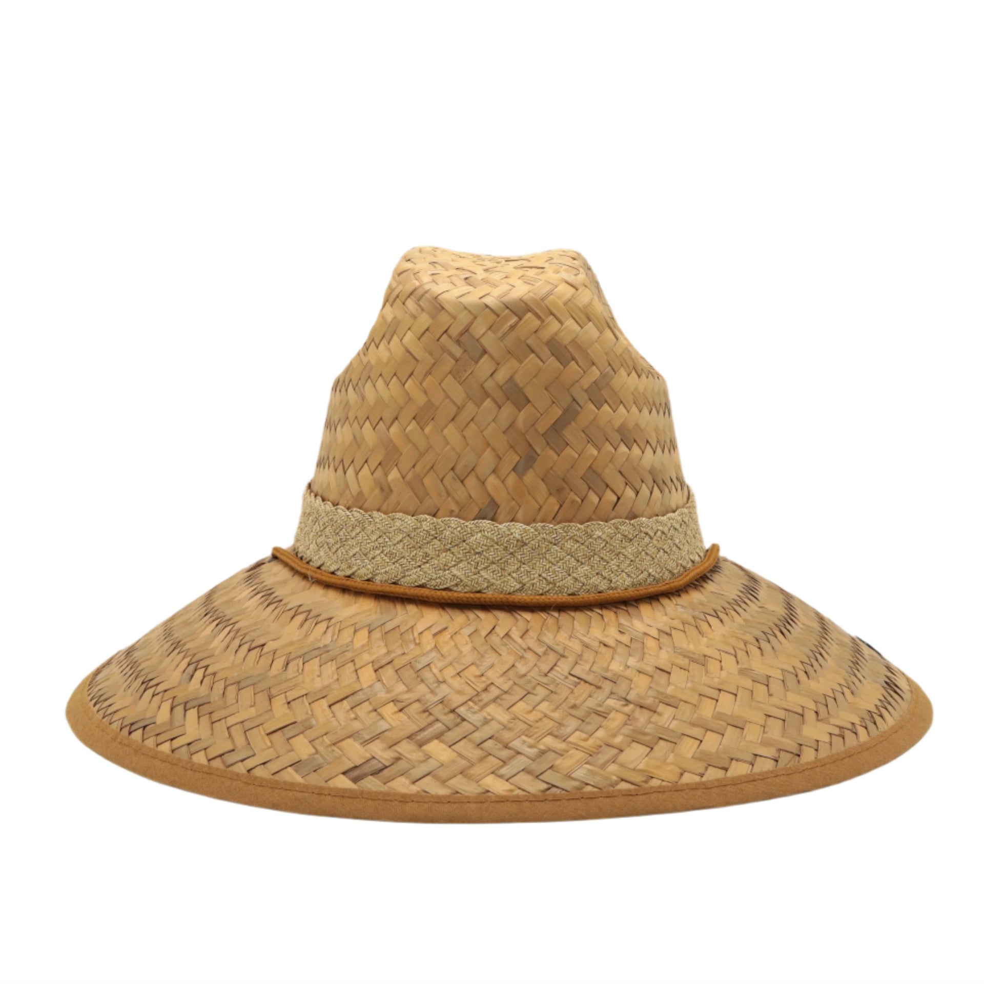 STRAW HAT - BRAIDED BEIGE RIBBON