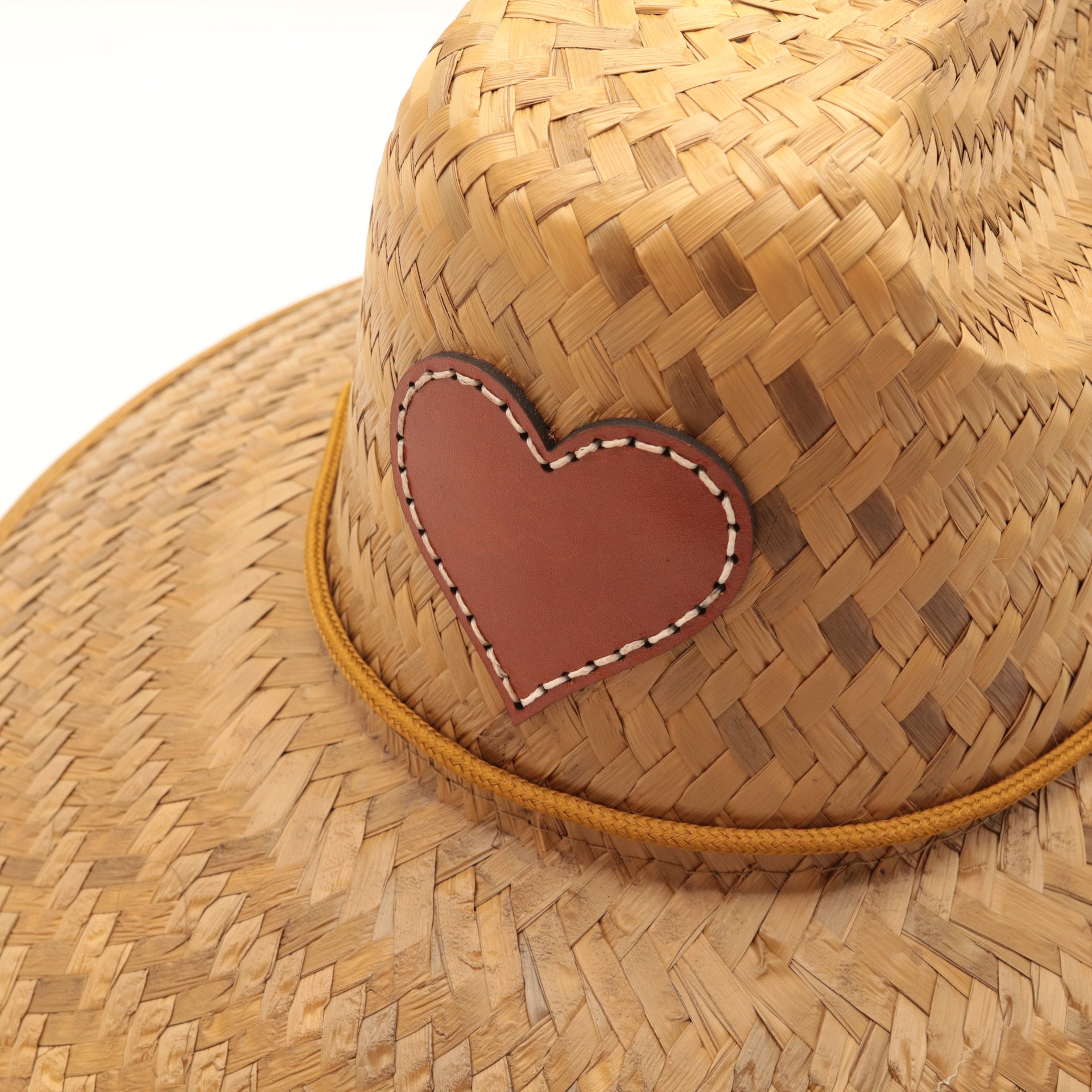 STRAW HATS - LEATHER HEART