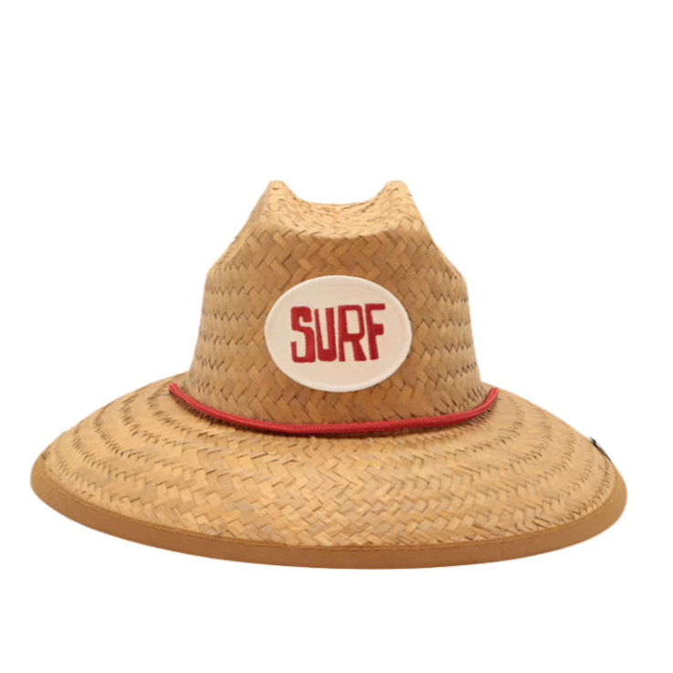 KIDS STRAW HAT - EMBROIDERED SURF PATCH
