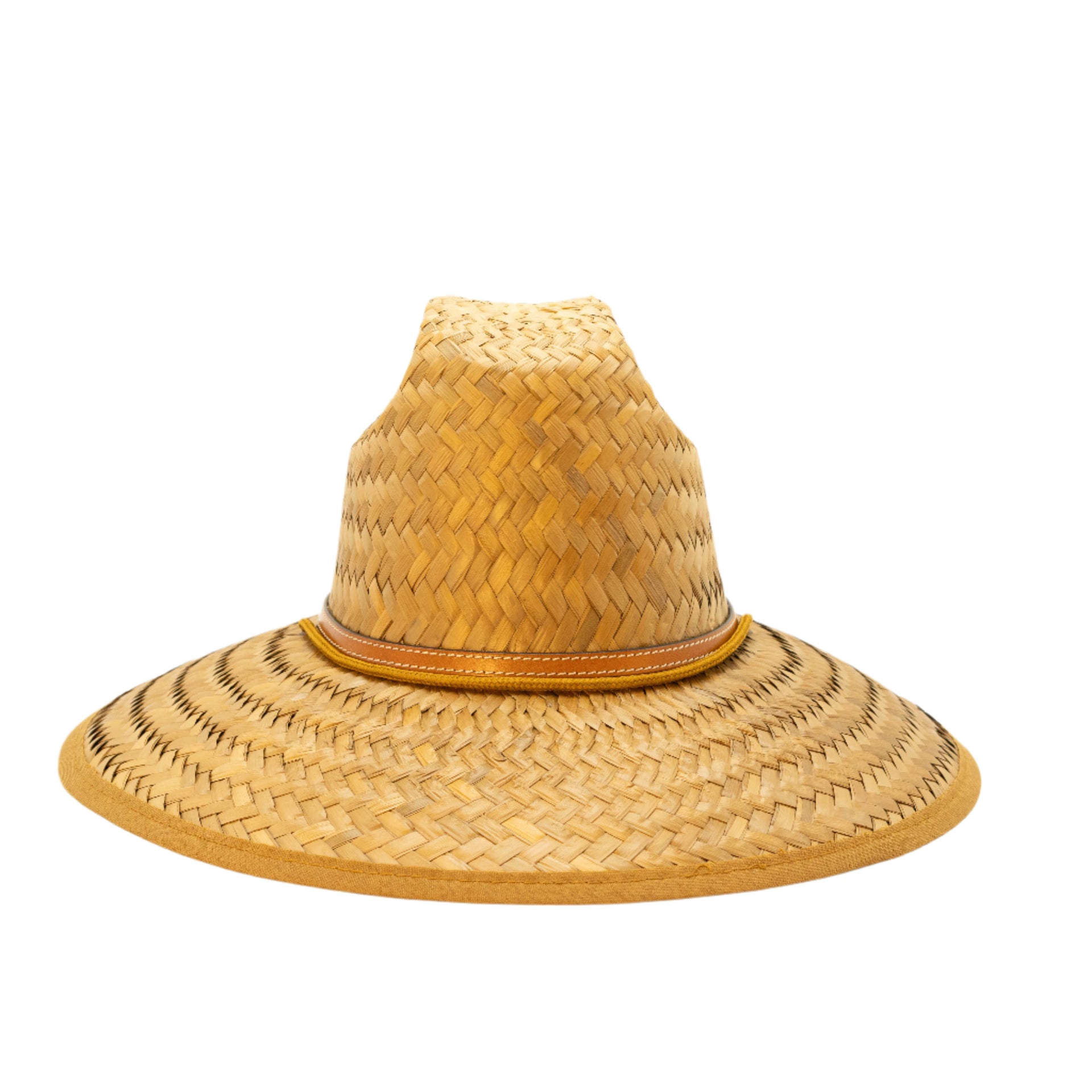 STRAW HATS - LEATHER STITCHED STRAP