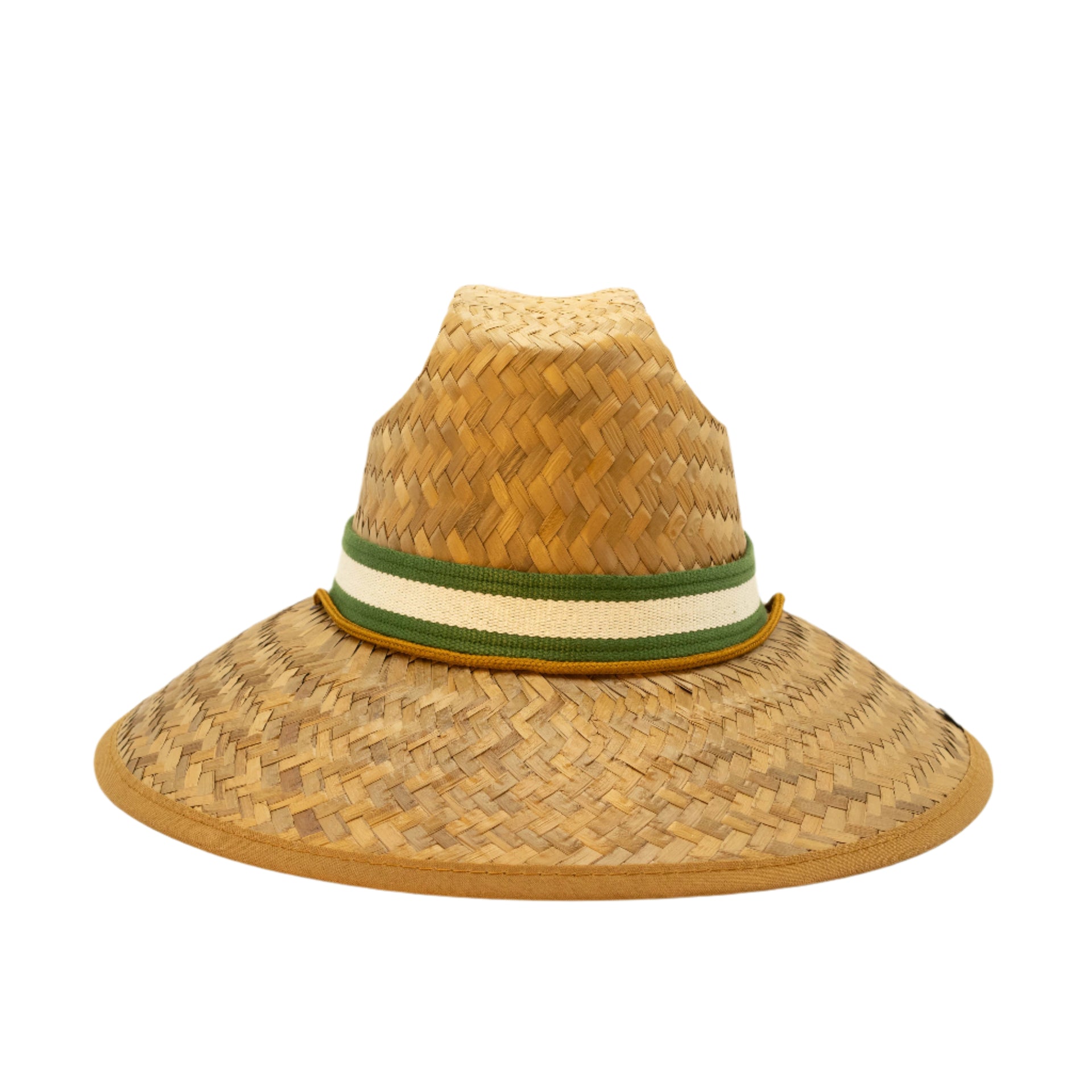 STRAW HAT CLASSIC STRIPE - GREEN AND WHITE