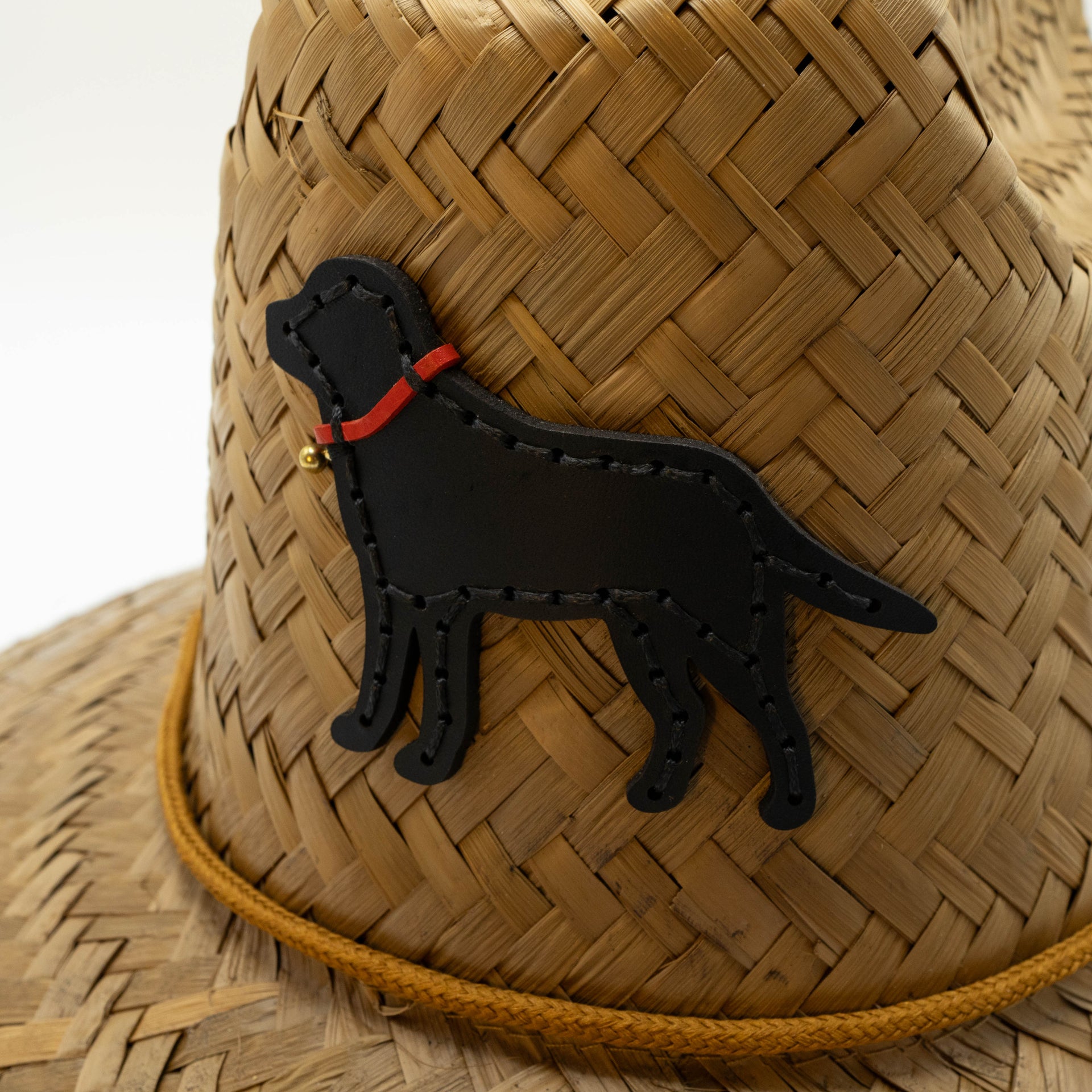 STRAW HAT - BLACK LAB WITH RED COLLAR (LIMITED EDITION)