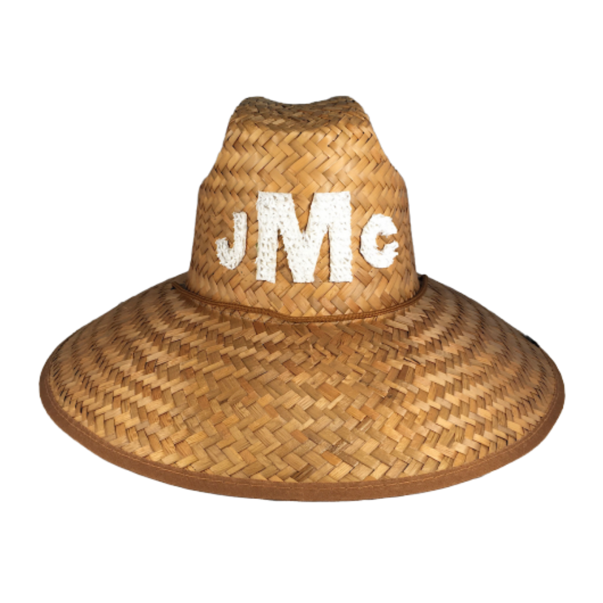 CUSTOM MONOGRAM STYLE FAUX GRASS STRAW HATS ( 1 - 3 LETTERS)