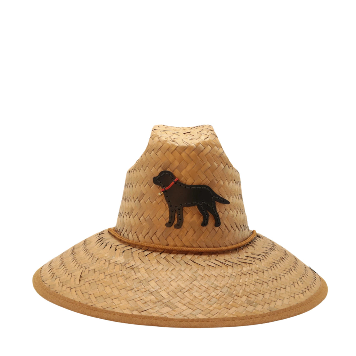 STRAW HAT - BLACK LAB WITH RED COLLAR (LIMITED EDITION)