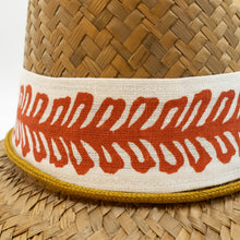 STRAW HATS - RETRO LEAF LINEN RIBBON