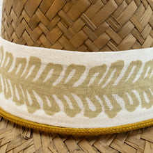 STRAW HATS - RETRO LEAF LINEN RIBBON